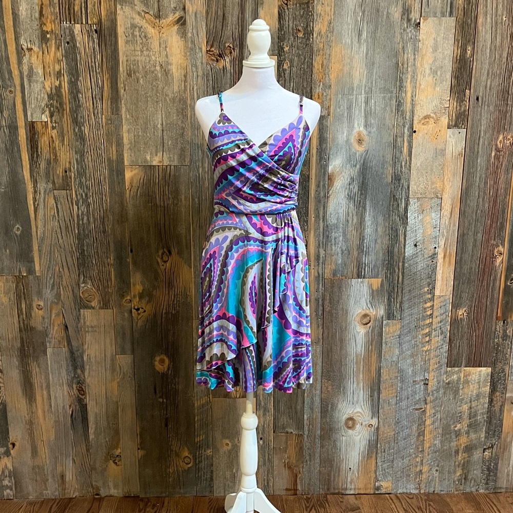 Trina Turk purple multi colored dress
